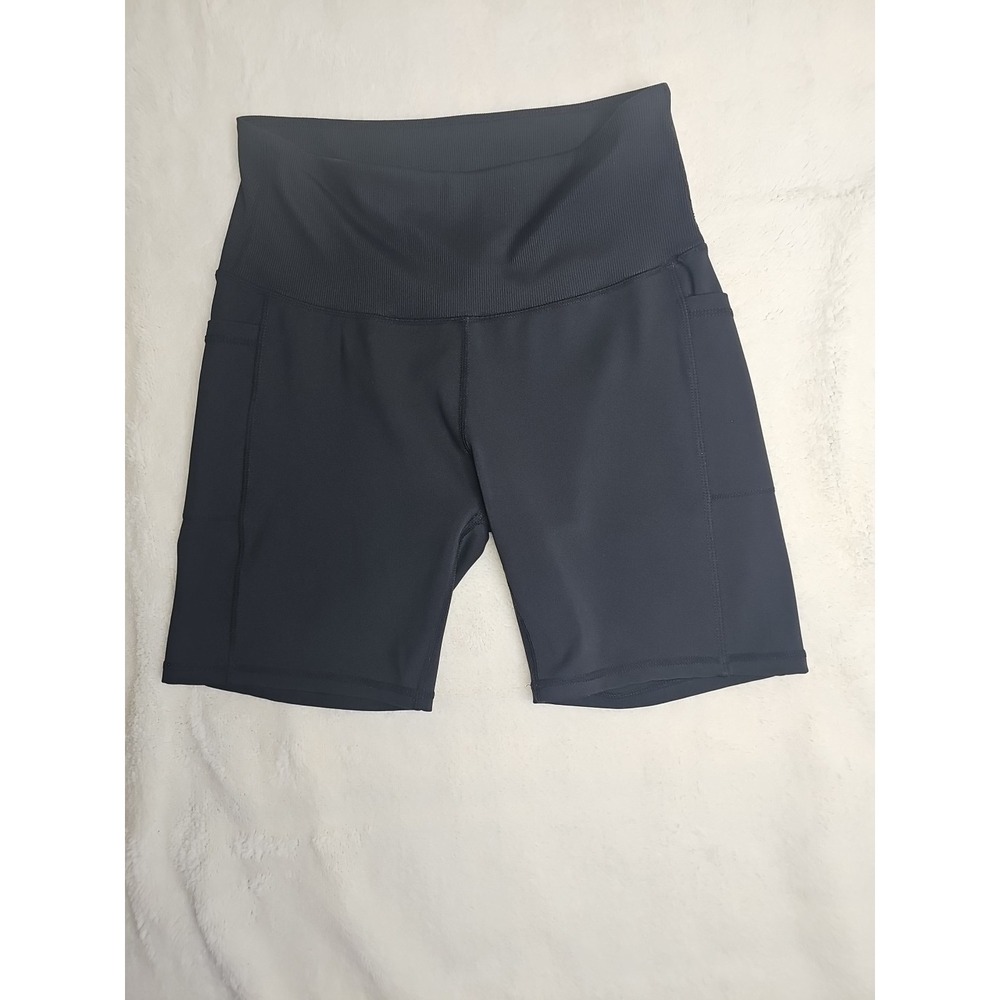 Legend Women's Active High Rise Biker Shorts  Black  Koral Size L